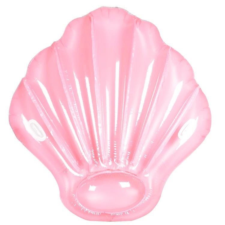 Pink Inflatable Shell Floating Row Recliner for Pool & Water Sports