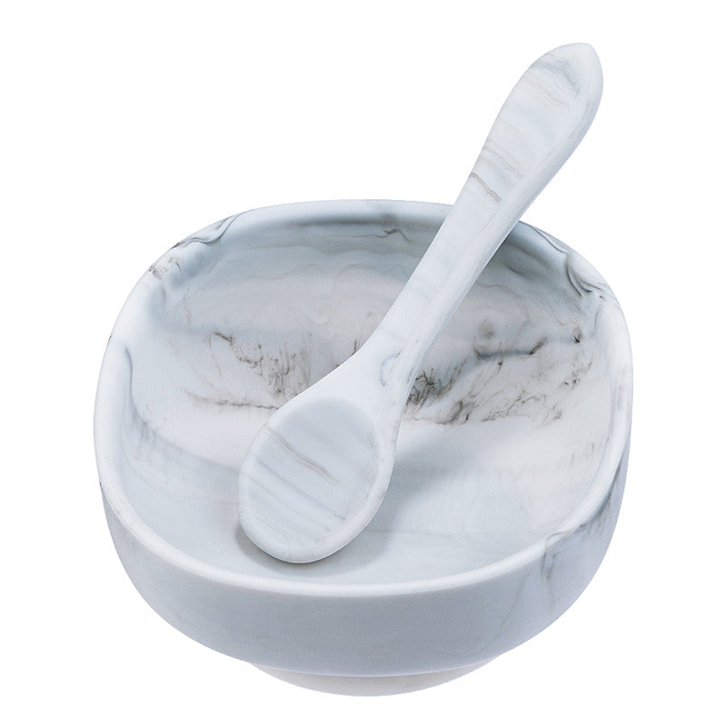 Silicone Baby Food Supplement Bowl Set with Fork and Spoon - Suction Cup