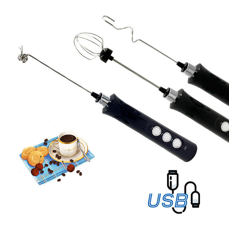 Rechargeable Electric Milk Frother Stainless Steel Mixer for Coffee and Baking