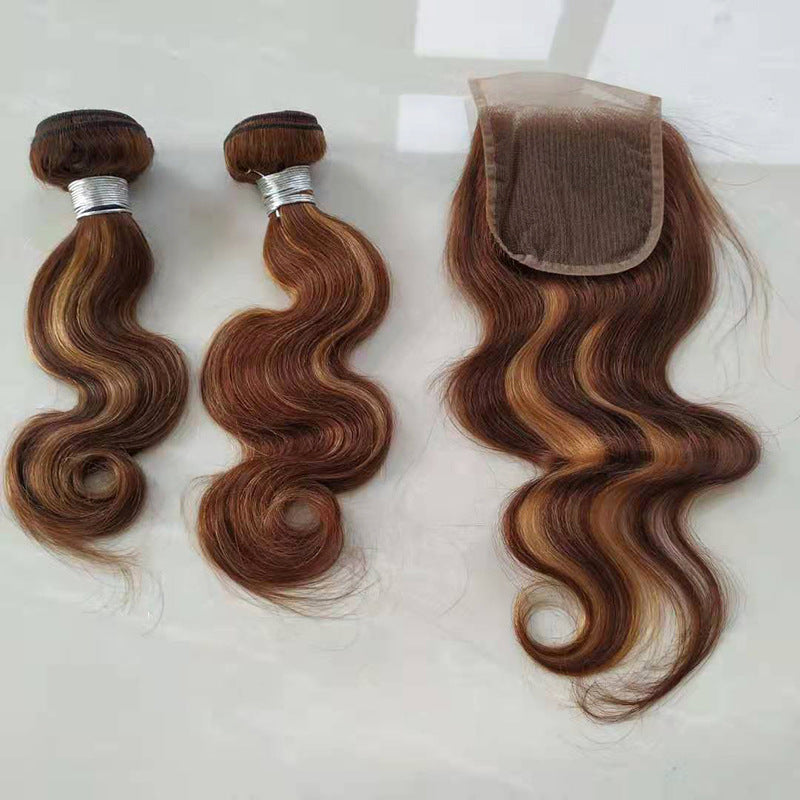 Pre-Colored Human Hair Weave Bundle with Body Wave & Piano Color Options