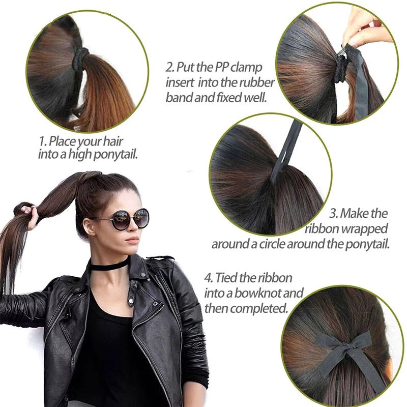 Long Straight Ponytail Wig - 85cm