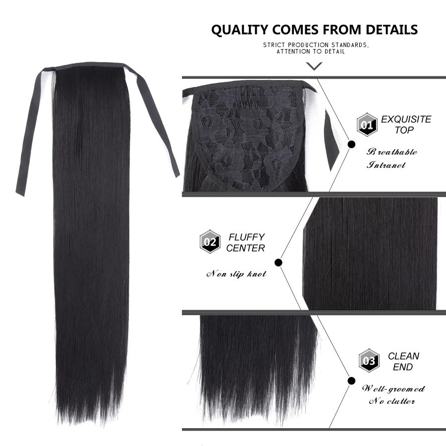 Long Straight Ponytail Wig - 85cm