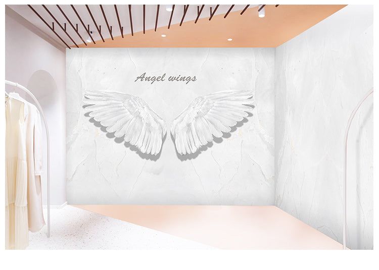 3D Angel Wings Wall Mural Wallpaper Background for Home Decor