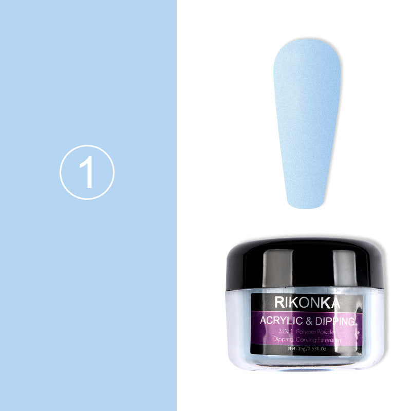 15g Acrylic Powder for Nail Art Sky Blue Carved Nail Powder - Multiple Colors