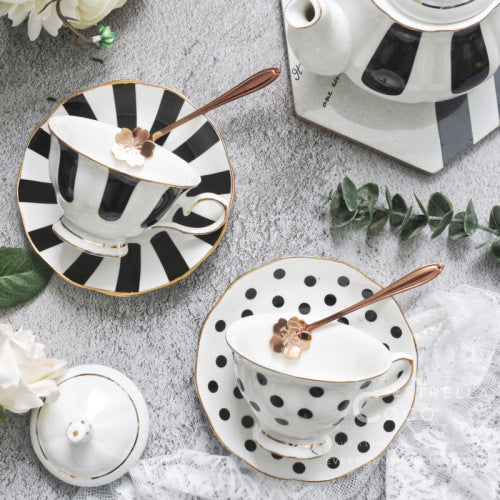 Retro French Countryside Tea Cups Set - Kitchen Dining Tableware