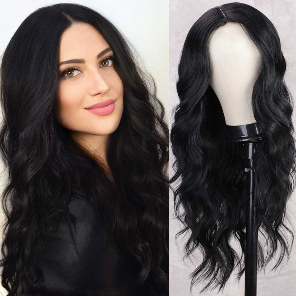 Long Curly Hair Wig for Women – European Style