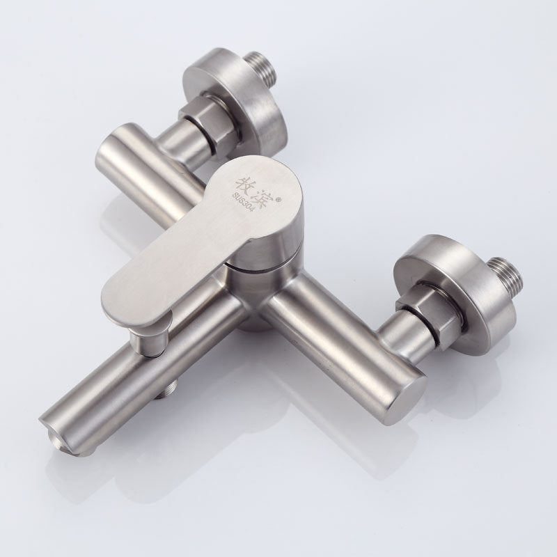 304 Stainless Steel Wall-Mount Shower Faucet with Multiple Styles
