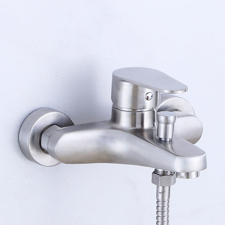 304 Stainless Steel Wall-Mount Shower Faucet with Multiple Styles