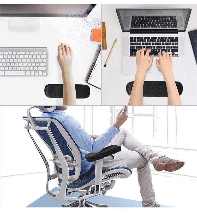 Office Armrest Memory Foam Elbow Pillow Cushion Black 1-2 Pack