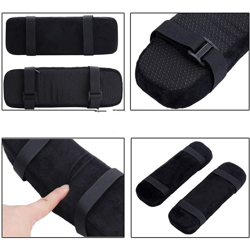 Office Armrest Memory Foam Elbow Pillow Cushion Black 1-2 Pack