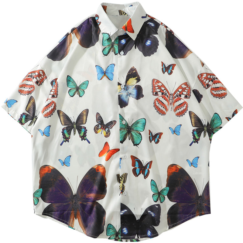 Casual Boys Short Sleeve Shirt - Loose Fit, HK Fashion Brand, Multiple Sizes