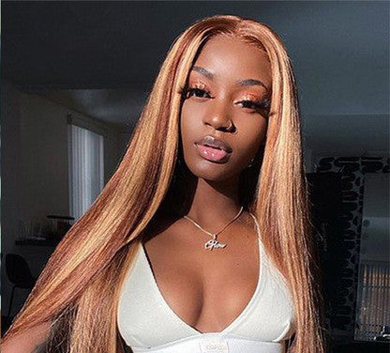 European & American Long High-Temperature Synthetic Wig for Women - Mid-Length Straight Hair