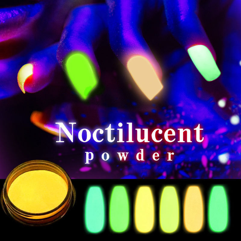 Luminous Nail Art Powder - 12 Color Set