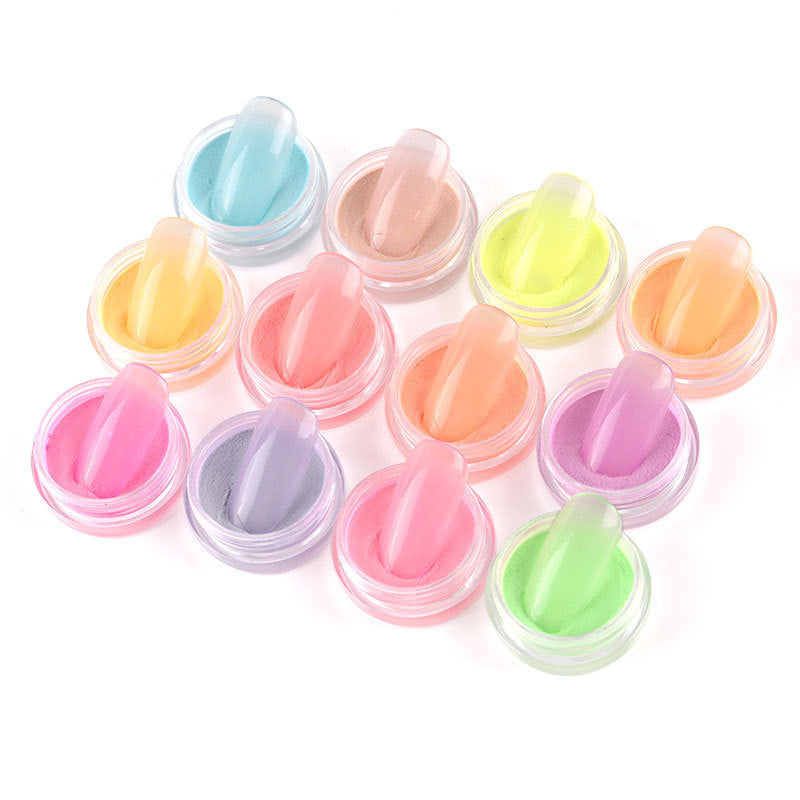 Luminous Nail Art Powder - 12 Color Set