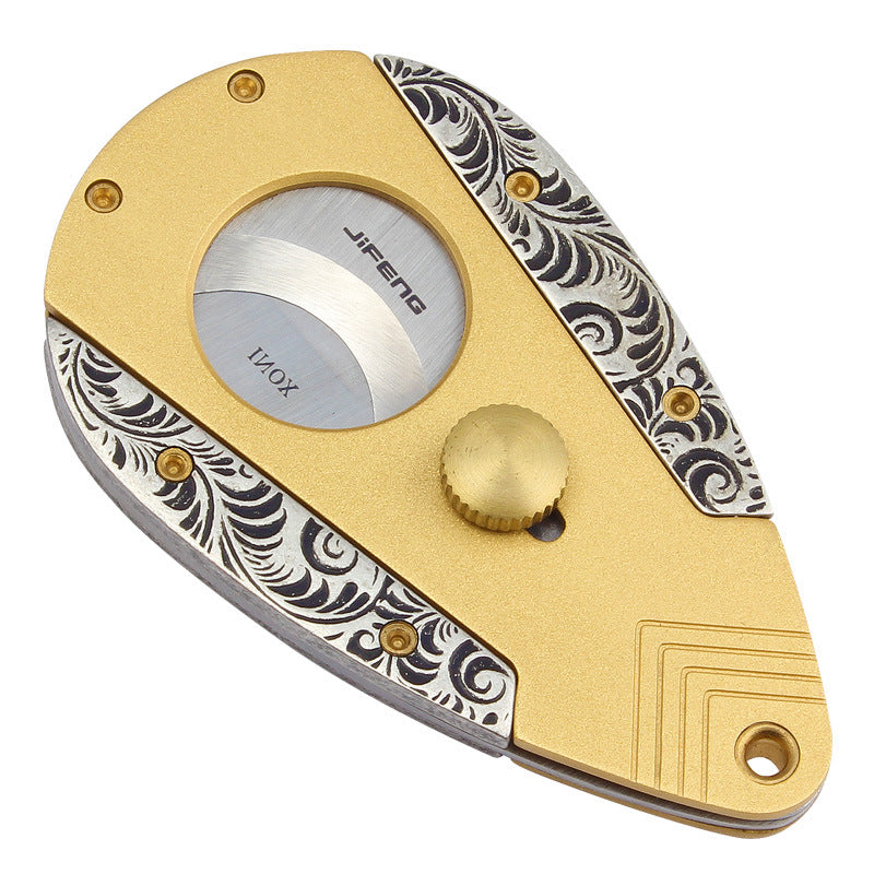 Stainless Steel Cigar Cutter with Sharp Blade - Multiple Colors
