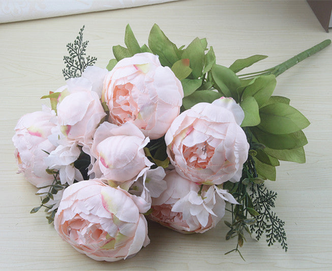 Artificial Peony Flowers Set - Decorative Silk Flowers for Home & Garden