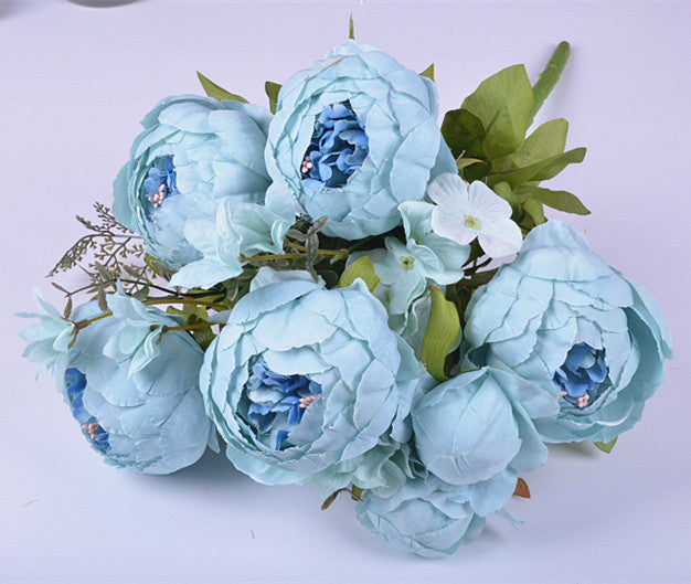 Artificial Peony Flowers Set - Decorative Silk Flowers for Home & Garden