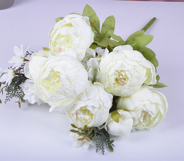 Artificial Peony Flowers Set - Decorative Silk Flowers for Home & Garden