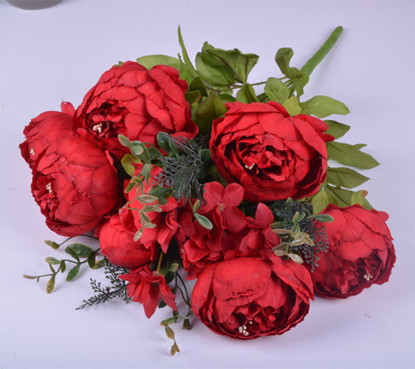 Artificial Peony Flowers Set - Decorative Silk Flowers for Home & Garden