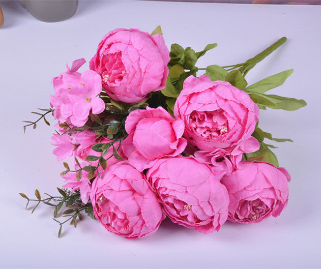 Artificial Peony Flowers Set - Decorative Silk Flowers for Home & Garden