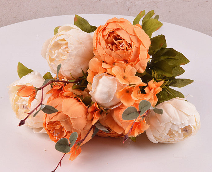 Artificial Peony Flowers Set - Decorative Silk Flowers for Home & Garden