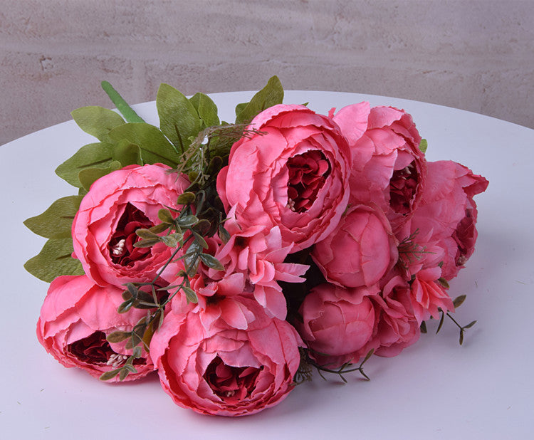 Artificial Peony Flowers Set - Decorative Silk Flowers for Home & Garden