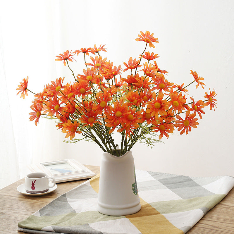 Fake Flower Bouquet with Daisies, Chrysanthemums & Cosmos for Wedding Home Decor