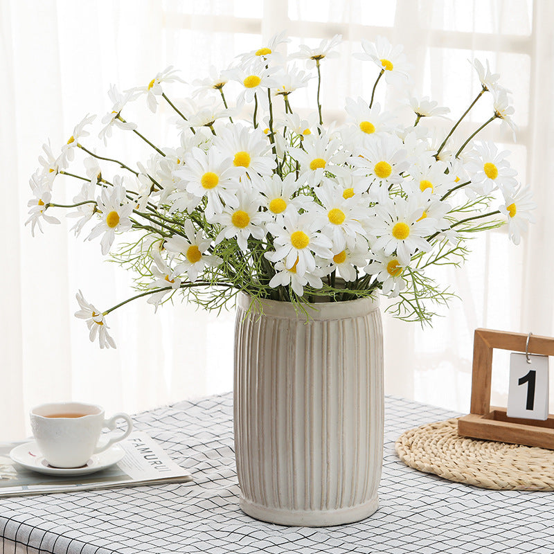 Fake Flower Bouquet with Daisies, Chrysanthemums & Cosmos for Wedding Home Decor