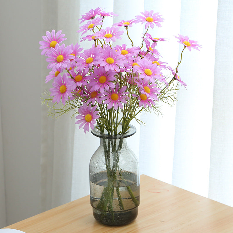 Fake Flower Bouquet with Daisies, Chrysanthemums & Cosmos for Wedding Home Decor