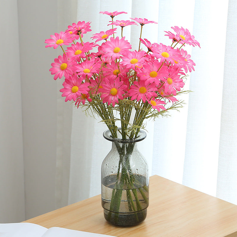 Fake Flower Bouquet with Daisies, Chrysanthemums & Cosmos for Wedding Home Decor