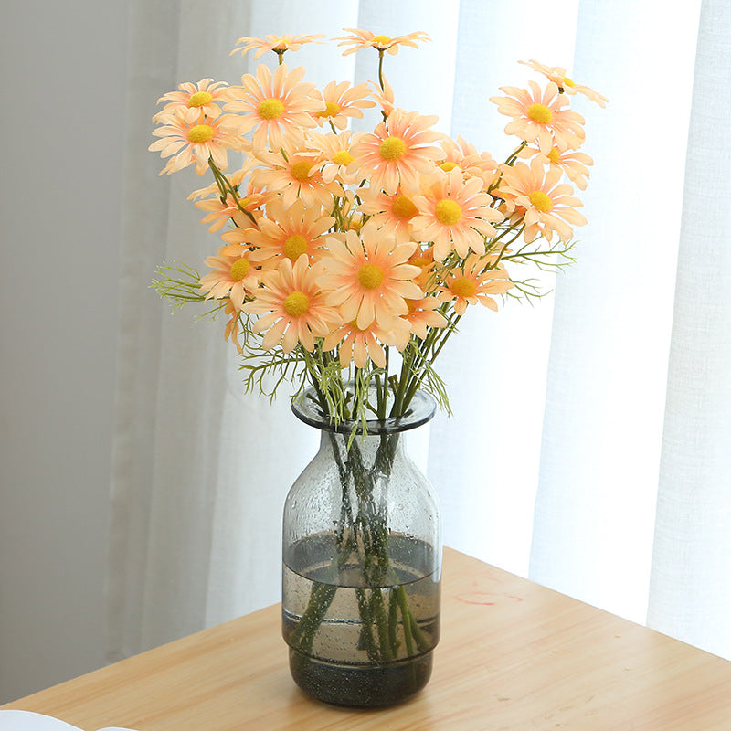 Fake Flower Bouquet with Daisies, Chrysanthemums & Cosmos for Wedding Home Decor