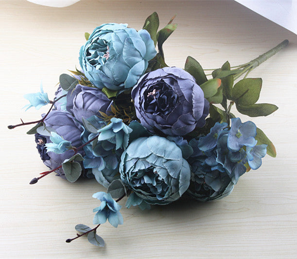 Artificial Peony Flowers Set - Decorative Silk Flowers for Home & Garden
