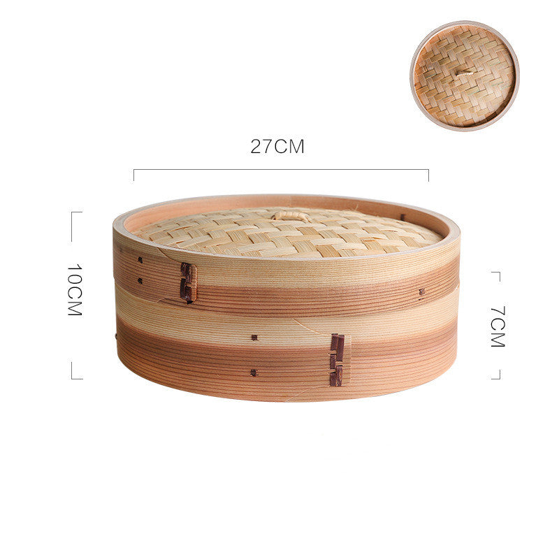 High-Quality Bamboo Steamer 24cm for Cooking & Steaming
