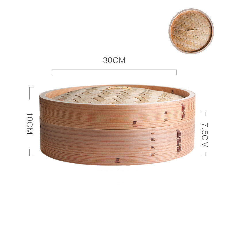 High-Quality Bamboo Steamer 24cm for Cooking & Steaming