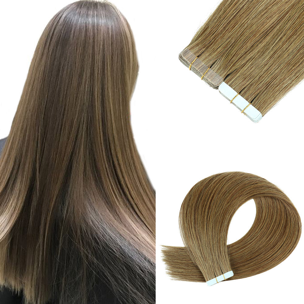 Double-Sided Hair Extension Pieces for Wigs - PU Hair, Straight, 16-24 Inch