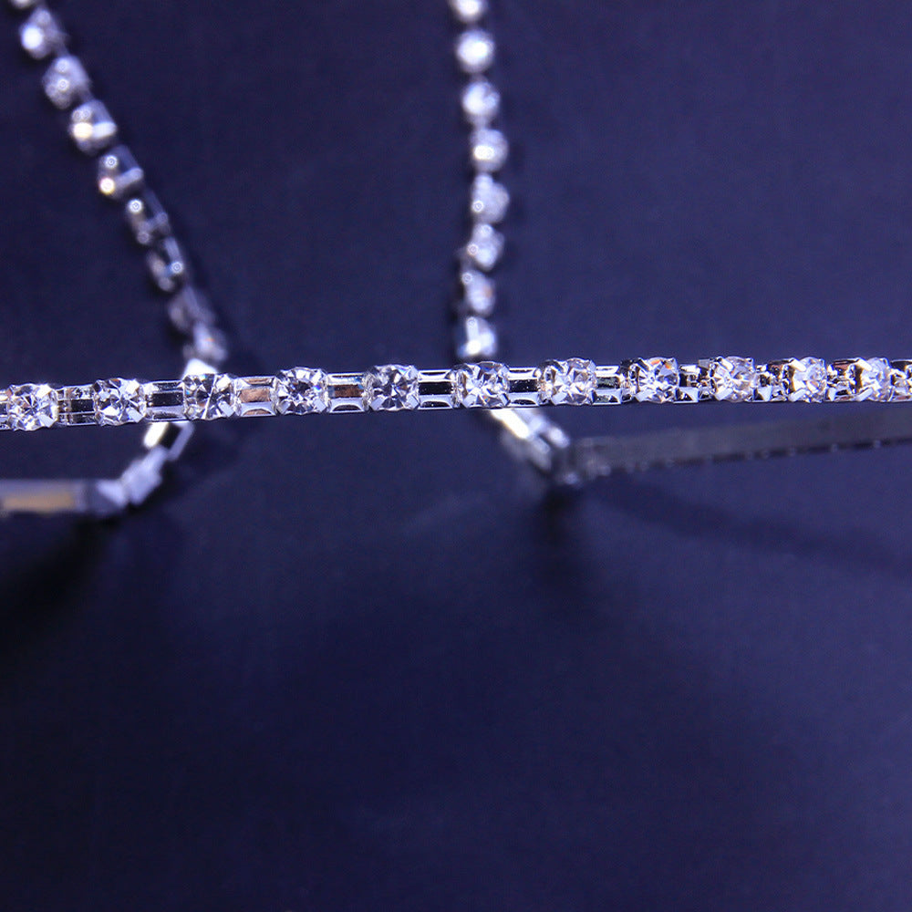 Diamond Headband with Chain - Women's Headwear
