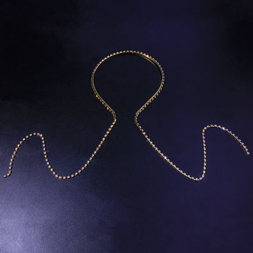 Diamond Headband with Chain - Women's Headwear