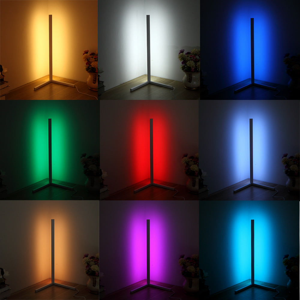 RGB Corner Floor Lamp Modern Dimmable LED Standing Light for Home Decor