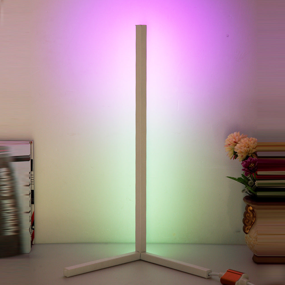 RGB Corner Floor Lamp Modern Dimmable LED Standing Light for Home Decor