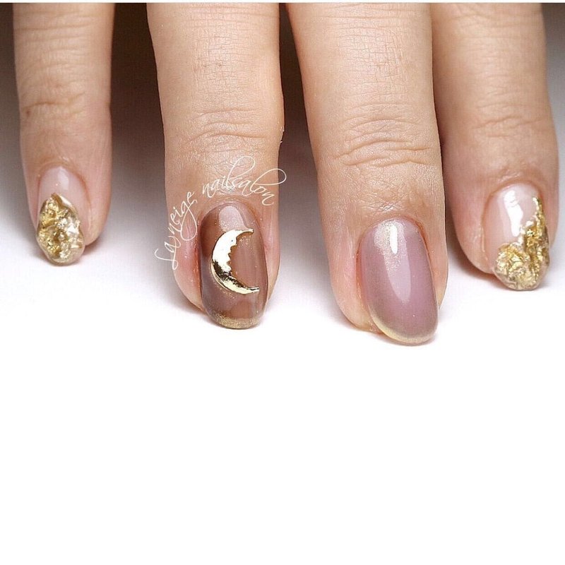 Nail Art Sequins Jewelry - 100PCS Moon Charms