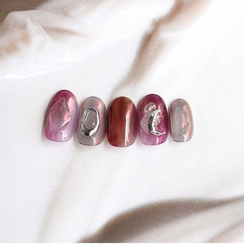 Nail Art Sequins Jewelry - 100PCS Moon Charms