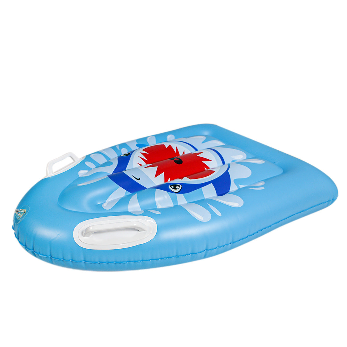 Inflatable Kids Surfboard Shark Kickboard - Portable Swimming Float