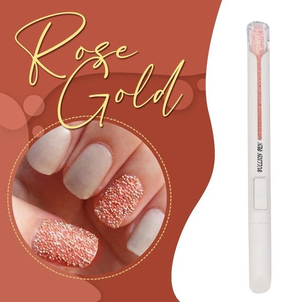 Nail Art Ball Point Drill Pen - Silver Gold Nail Dotting Tool Set
