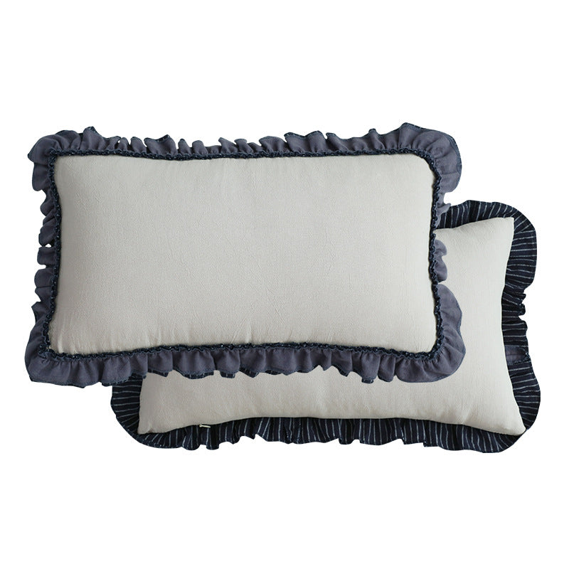 Pastoral Striped Sofa Cushion Cover British Style Sweet Pillowcase