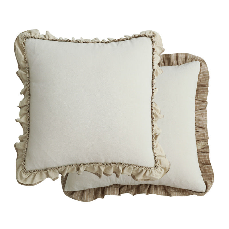 Pastoral Striped Sofa Cushion Cover British Style Sweet Pillowcase