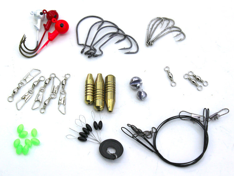 Soft Plastic Fishing Lures Set - 100 Pieces with Sequins