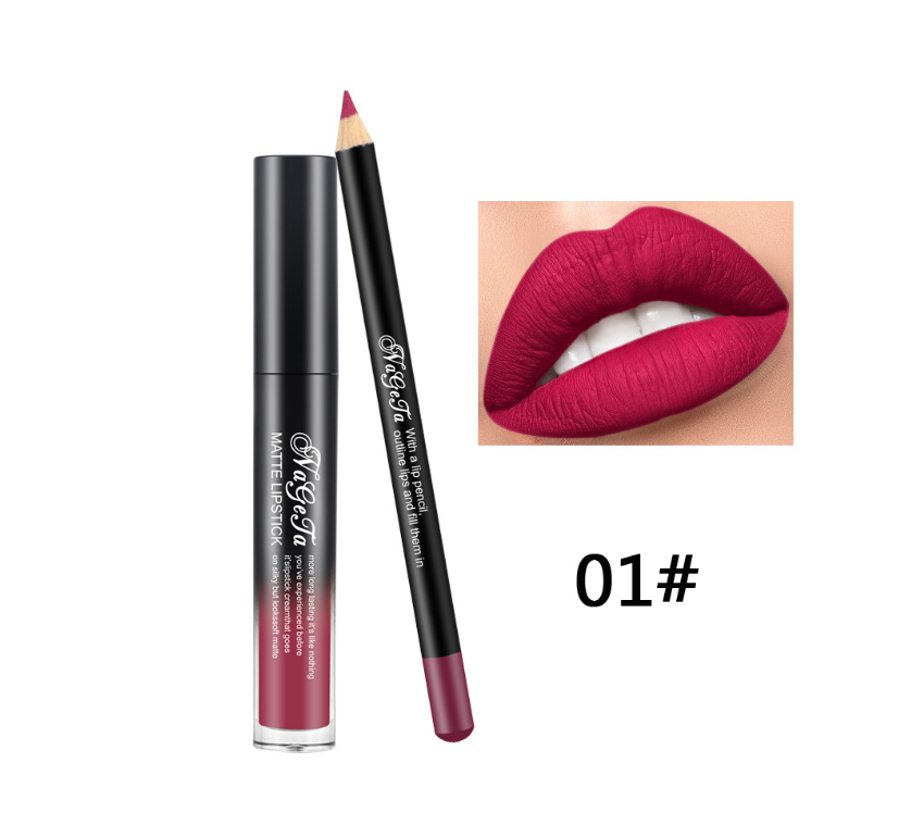 Waterproof Moisturizing Liquid Lipstick - 12 Colors, Long-Lasting Matte Lip Gloss & Lip Liner Set
