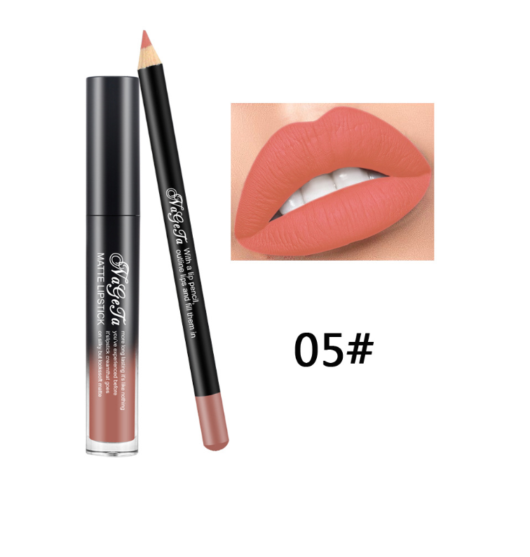 Waterproof Moisturizing Liquid Lipstick - 12 Colors, Long-Lasting Matte Lip Gloss & Lip Liner Set