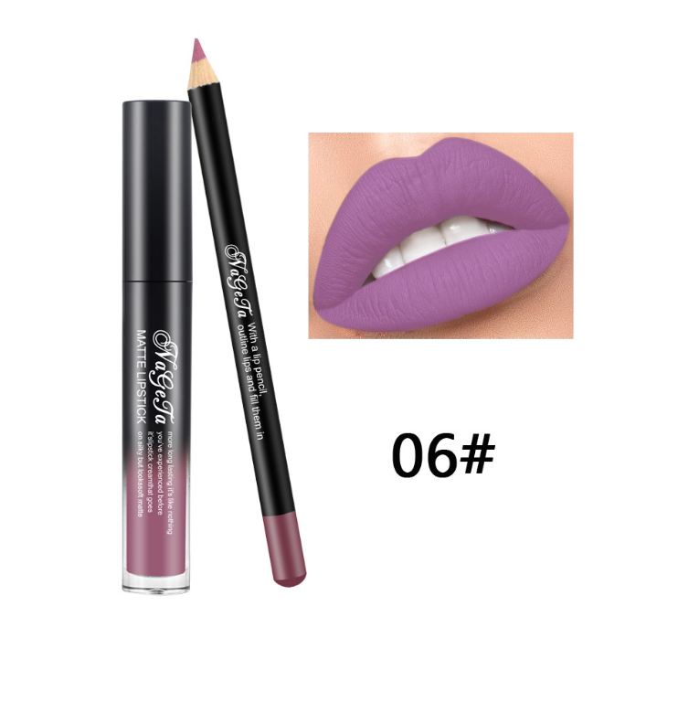 Waterproof Moisturizing Liquid Lipstick - 12 Colors, Long-Lasting Matte Lip Gloss & Lip Liner Set