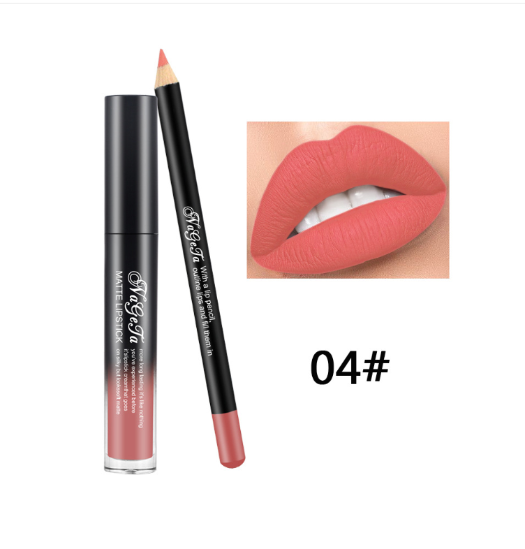 Waterproof Moisturizing Liquid Lipstick - 12 Colors, Long-Lasting Matte Lip Gloss & Lip Liner Set